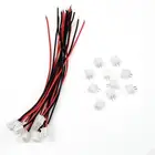 Штекер JST XH 2-контактный, 10 комплектов, мини-микро 2,54 мм с проводами 24AWG, кабели длиной 150 мм, контактные разъемы, клеммы