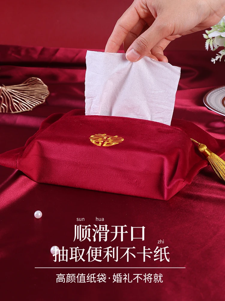 Свадебная бумажная коробка с надписью happy word тканевая бархатная салфетка