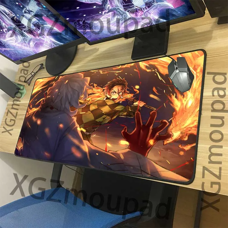 Большой коврик для мыши XGZ черный с замком аниме демон убийца киметсу No Yaiba