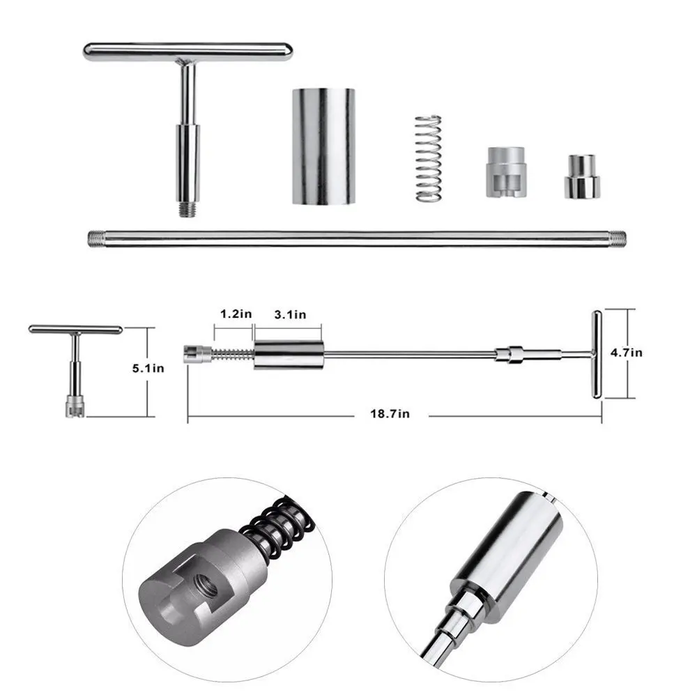 vender Paintless Dent Repair Removedor Kit Ferramenta De Remoção Profissional Ferramentas Do Carro Dente Slide T Barra Martelo Extrator Cola Quente Tap Down Kits