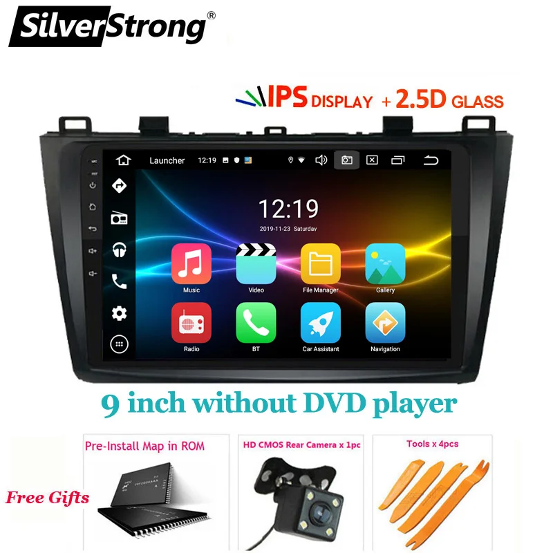 SilverStrong Android10 IPS 4G 9 дюймов Автомобильный GPS для Mazda 3 Axela 2009 12 android9.0 2.5D canbus усилителя