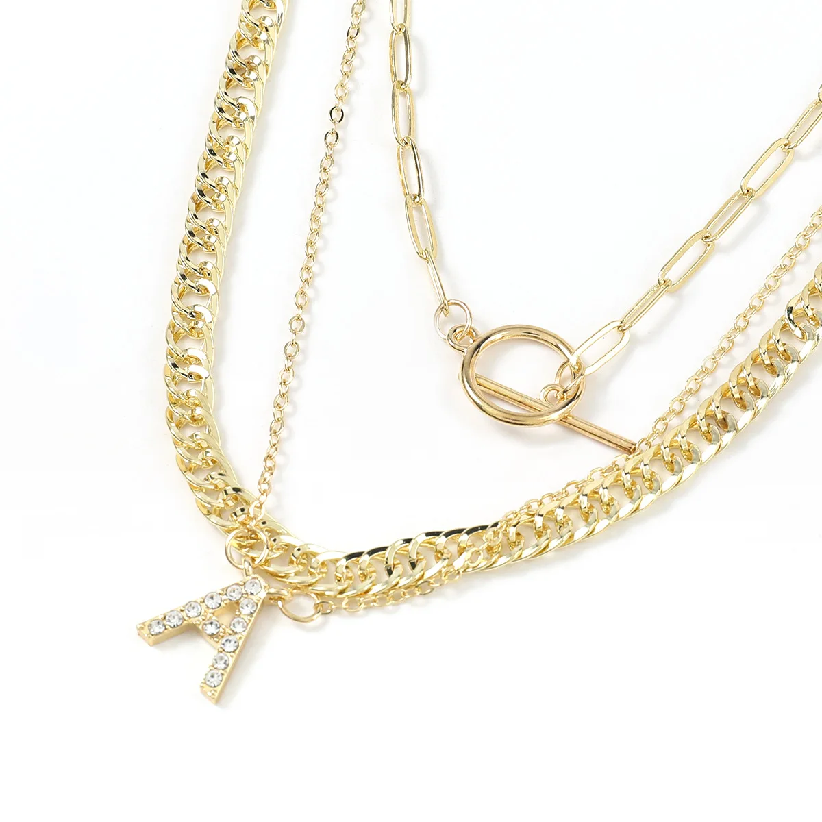 

Layered Initials Necklace for Women Delicate Boho Necklaces Gold Zircon Letter Pendant Necklace Chain Collares A-Z Jewelry Gifts