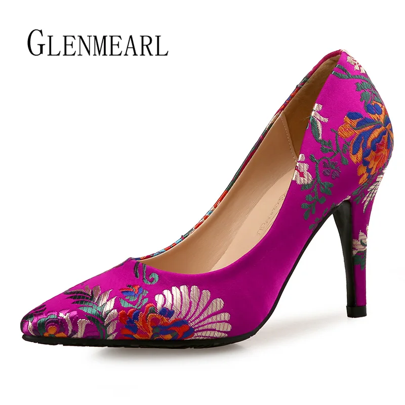 Женские туфли лодочки Туфли на высоком каблуке для женщин размера плюс острый