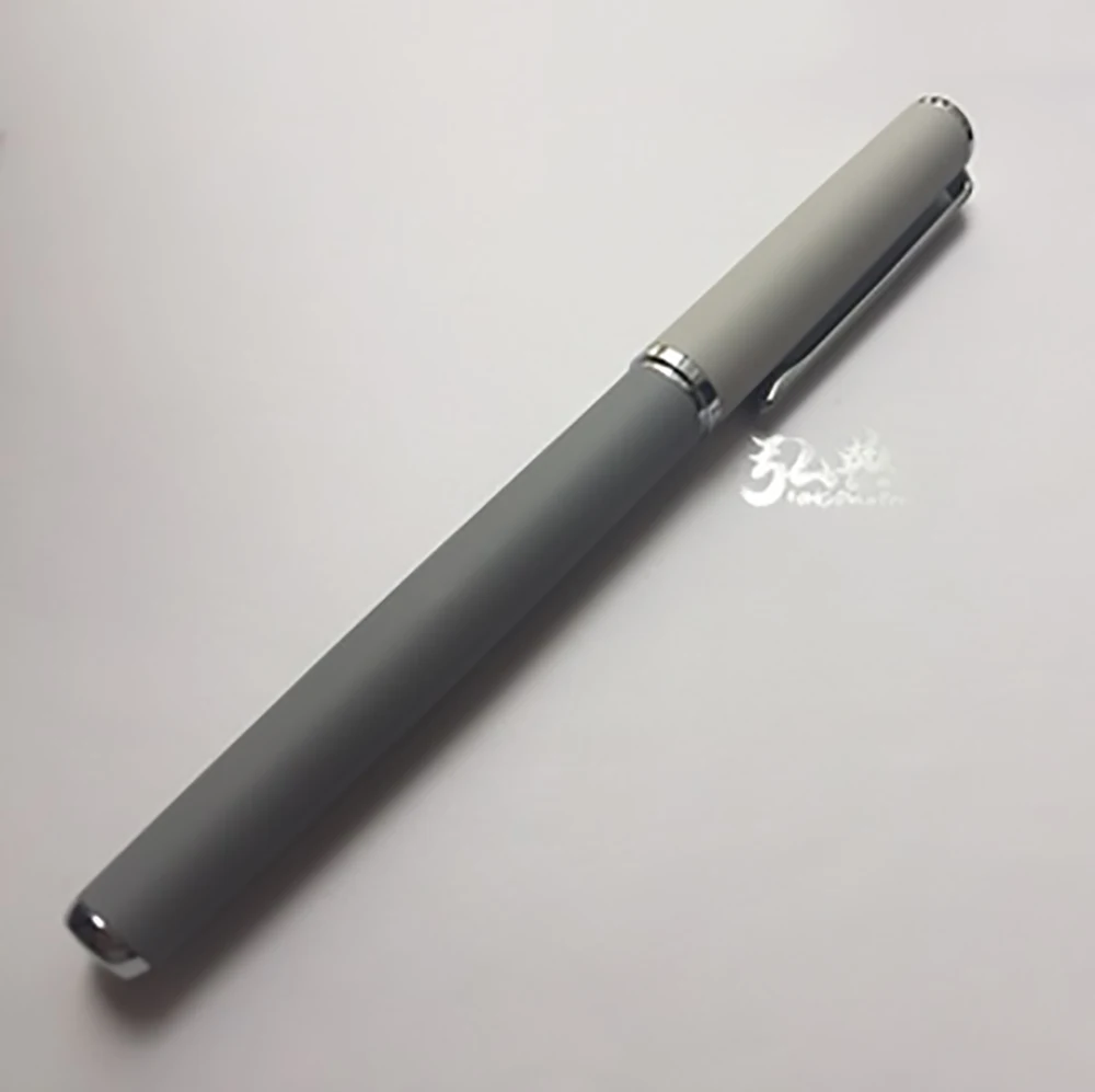 

HongDian 523 Gray Metal Fountain Pen Matte Morandi Season Color Iridium Fine Nib 0.4mm Ink Pen Office Business Writing Gift