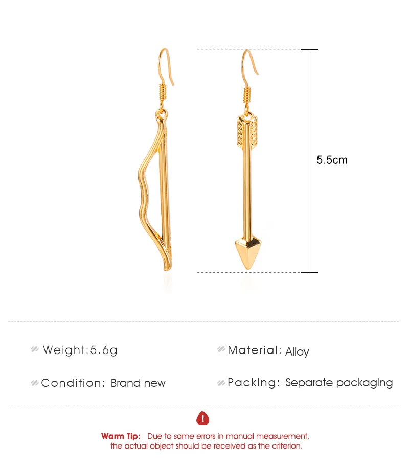 

Fashion Women Earrings Bow and arrow Hook earrings Charm Girls Gift jewelry Evening Party Earring