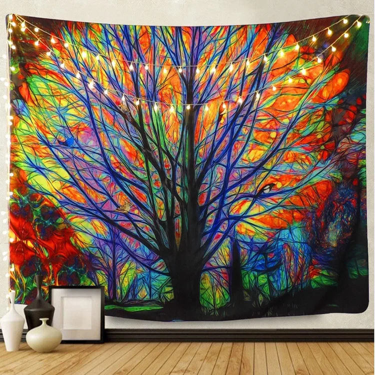 Zeegle Настенное подвесное хиппи украшение для дома индийская МАНДАЛА ГОБЕЛЕН