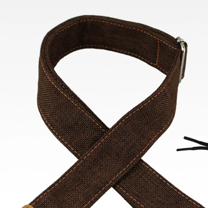 

Shoulder Buckles Cotton and Linen Adjustable Ukulele Strap Solid Guitar Part Anti Pull Retro Portable Durable Belt