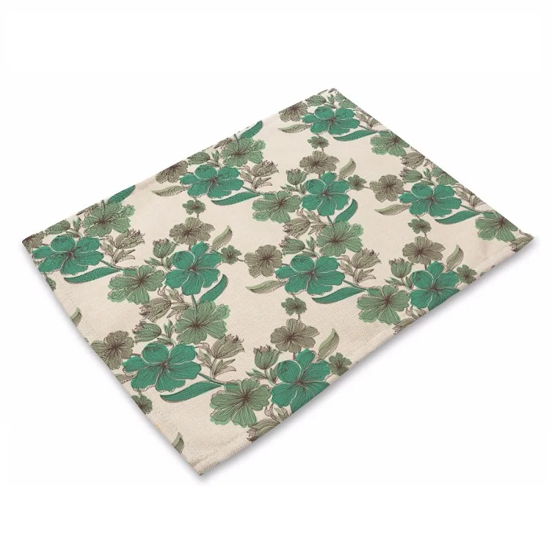 CAMMITEVER Клевер зеленые растения Листья настольные коврики для обеденного стола