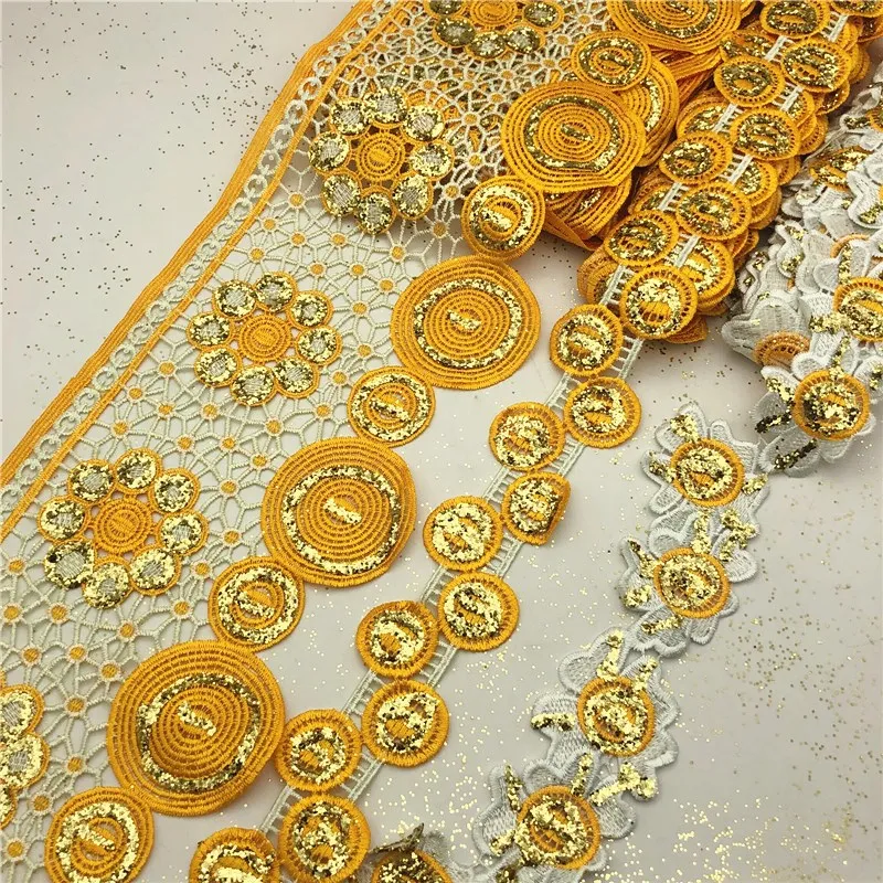 Кружевная лента с цветочной вышивкой для детей 5 ярдов | Дом и сад