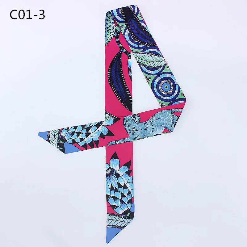 Новинка 2020 женская сумка с ручкой длинный Шелковый обтягивающий шарф шейный