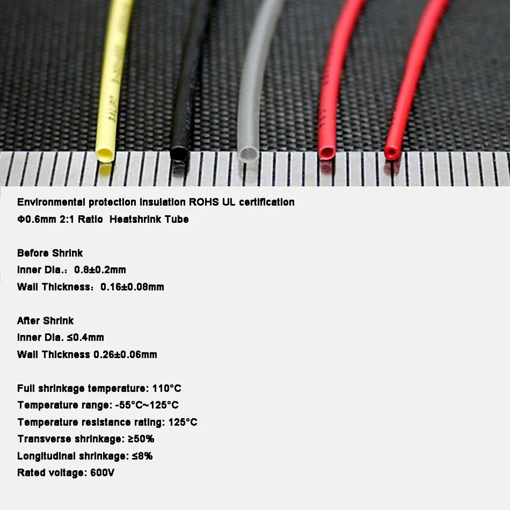 Соотношение 2:1-мм термоусадочная трубка для усадки