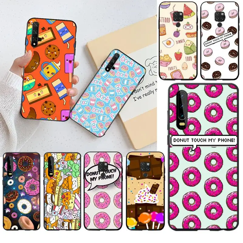 HPCHCJHM kawaii пищевой узор пончики силиконовый чехол для телефона Huawei P40 P30 P20 lite Pro Mate 20