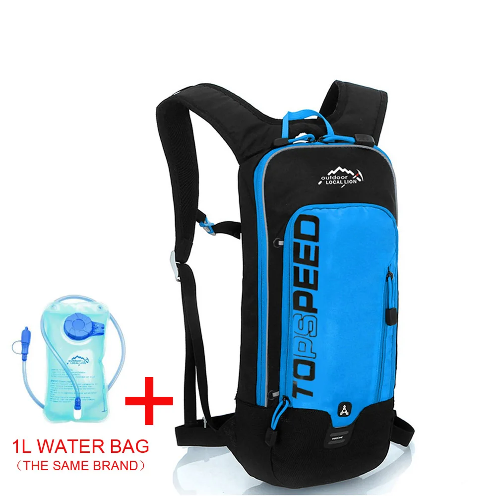 Blue with water bag LOCAL LION 6L спортивные сумки Сумка для велоспорта походный рюкзак для верховой езды Водонепроницаемая дышащая велосипедная сумка - Цвет: Blue with water bag