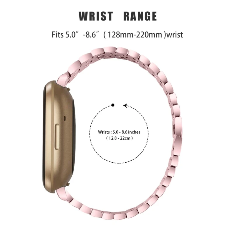 

Durable Metal Zinc Alloy Strap Wristband Watch Band Wrist Strap For -Fitbit Versa3/Sense Replacement Smart Watch Accessories