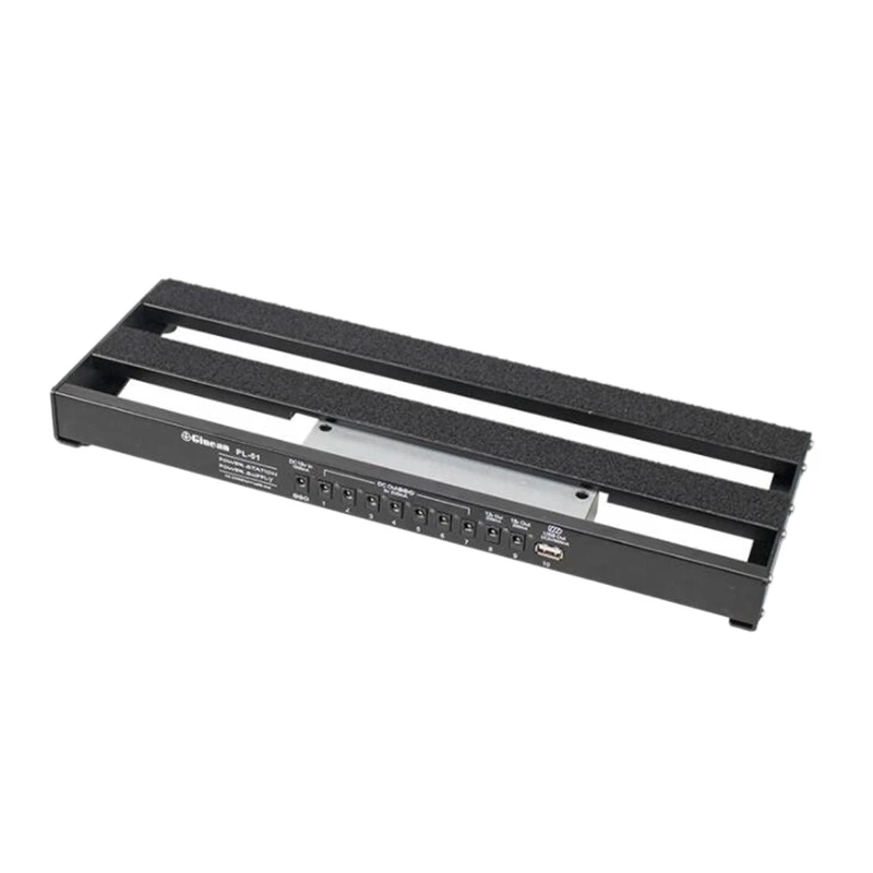 

Black Aluminum Alloy Electric Guitar Pedal Effect Board for Musical Instruments Guitar Accessories with Bag(US Plug)