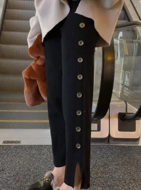3391 black pants Осень-зима, свободный однотонный теплый вязаный свитер, женские свитера и пуловеры(R3391 - Цвет: 3391 black pants