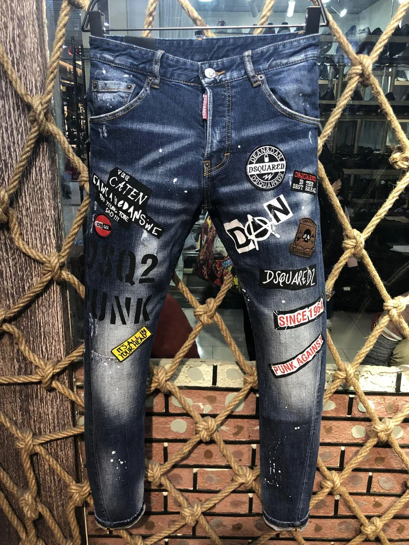 

Мужские/женские рваные джинсы WO модель D2 COOLGUY, зауженные джинсы, мужские брюки DSQ2 2021, новинка 9607