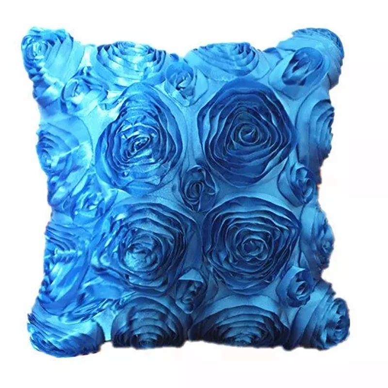 3D Роскошные розы чехлы на подушки с вышивкой цветочным узором плиссированная