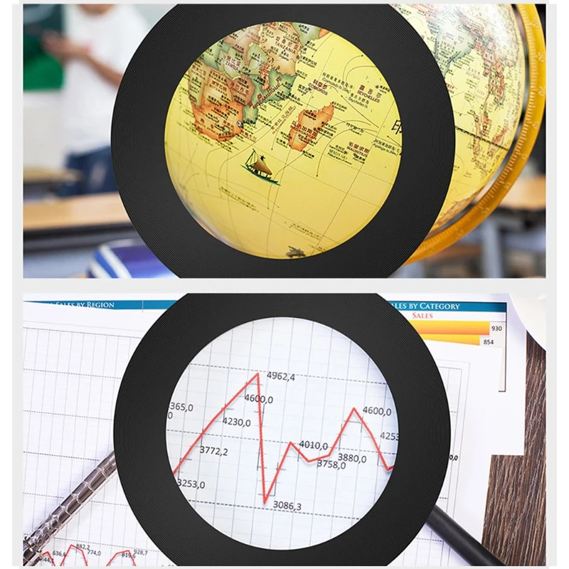

Foldable LED Magnifying Light 6.30" Cantilever Desktop Repair Reading Magnifier
