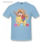Hentai футболки для мужчин Toradora Chibi забавная Женская Высококачественная хлопковая летняя футболка с коротким рукавом графическая футболка в подарок