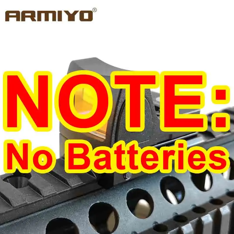 No Batteries Armiyo мини Красный точка зрения коллиматор винтовка рефлекторный лазерный прицел подходит 20 мм 1913 Рельс и G17 G18 G19 крепление для стрельбы охоты - Цвет: No Batteries