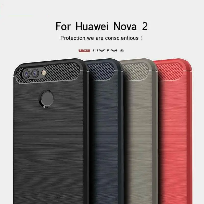 

Fashion Shock Proof Soft Silicone 5.0" For Huawei Nova 2 Case For Huawei Nova 2 Plus Cell Phone Case Cover