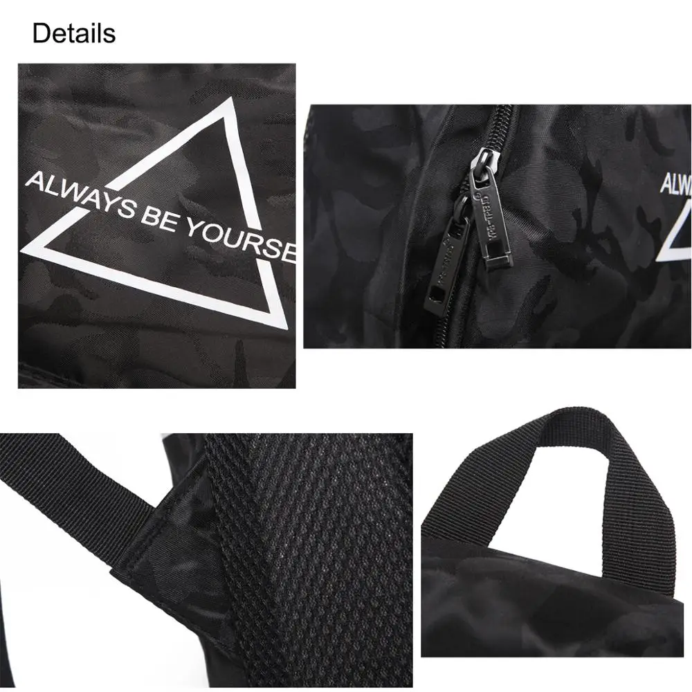 Мужской черный нейлоновый рюкзак для ноутбука Компьютерные рюкзаки