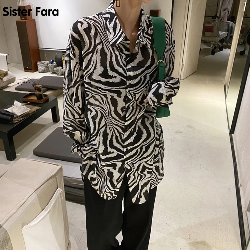 Блузка Женская Весенняя полосатая однобортная с V-образным вырезом | одежда