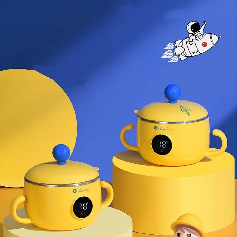 

Baby Temperature Food Supplement Bowl Wthout Water Rechargeable Children's Tableware Anti-fall Anti-Scalding Insulation Bowl