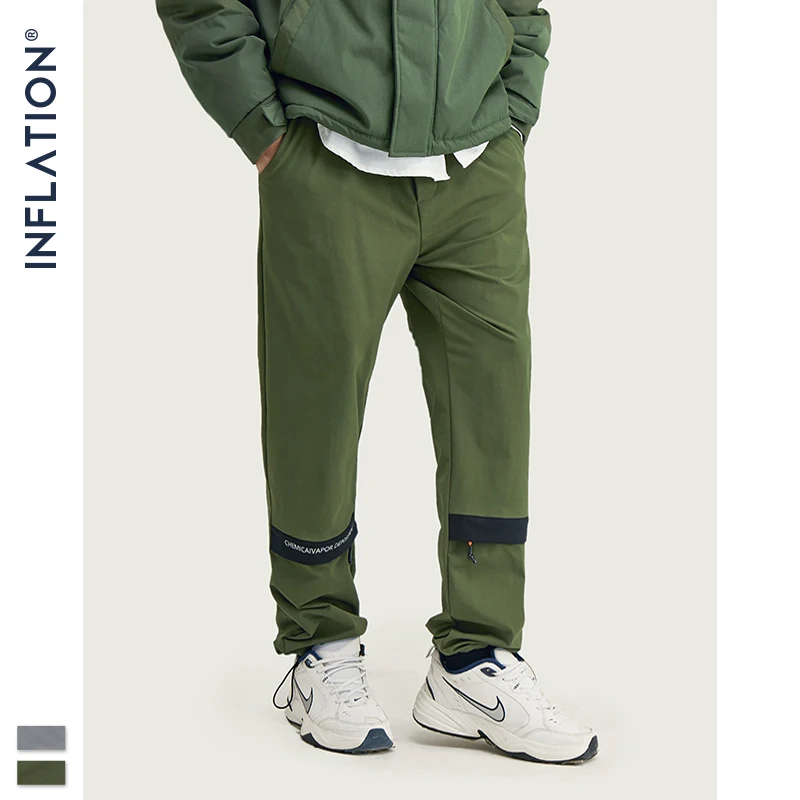 Брюки джоггеры INFLATION мужские свободные с принтом на молнии завязками прямые 93436W