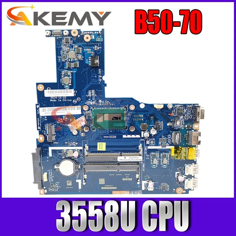

High quality New ZIWB2/ZIWB3/ZIWE1 LA-B092P For Lenovo B50-70 Laptop Motherboard FRU:5B20G46110 SR1E8 3558U DDR3L 100% Tested
