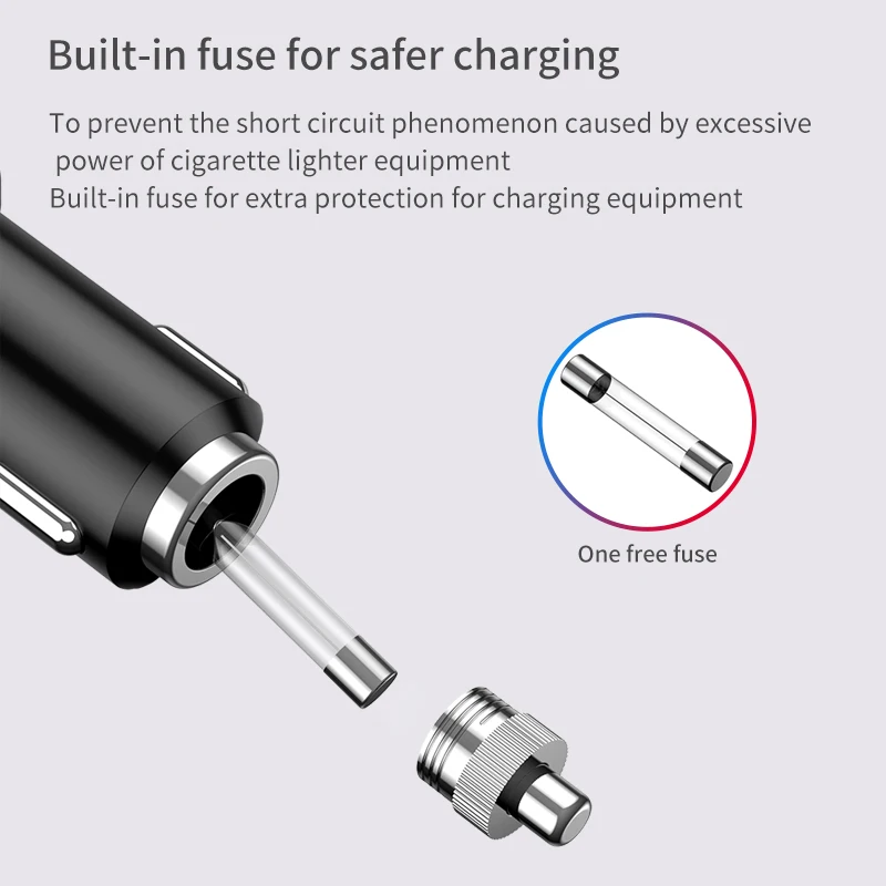 Автомобильное зарядное устройство с 2 USB портами 3 1 А прикуриватель двумя