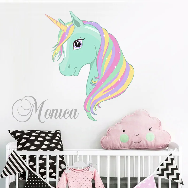 Conisi Современная Наклейка на стену с изображением детского имени милые