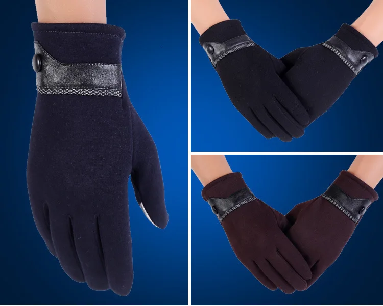 Роскошные кожаные мото Guantes PU лоскутные толстые перчатки мужские зимние перчатки мужские мотоциклетные теплые перчатки противоскользящие