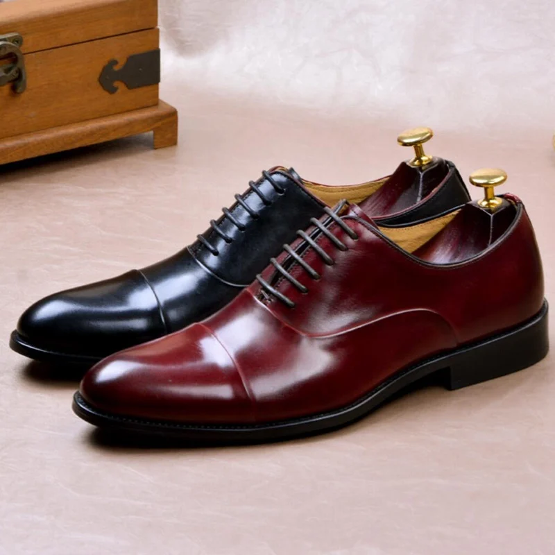Новинка классические мужские туфли с заостренным носком формальные оксфорды из