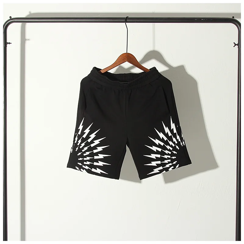 

Шорты летние черно-белые с молнией, 100% хлопок