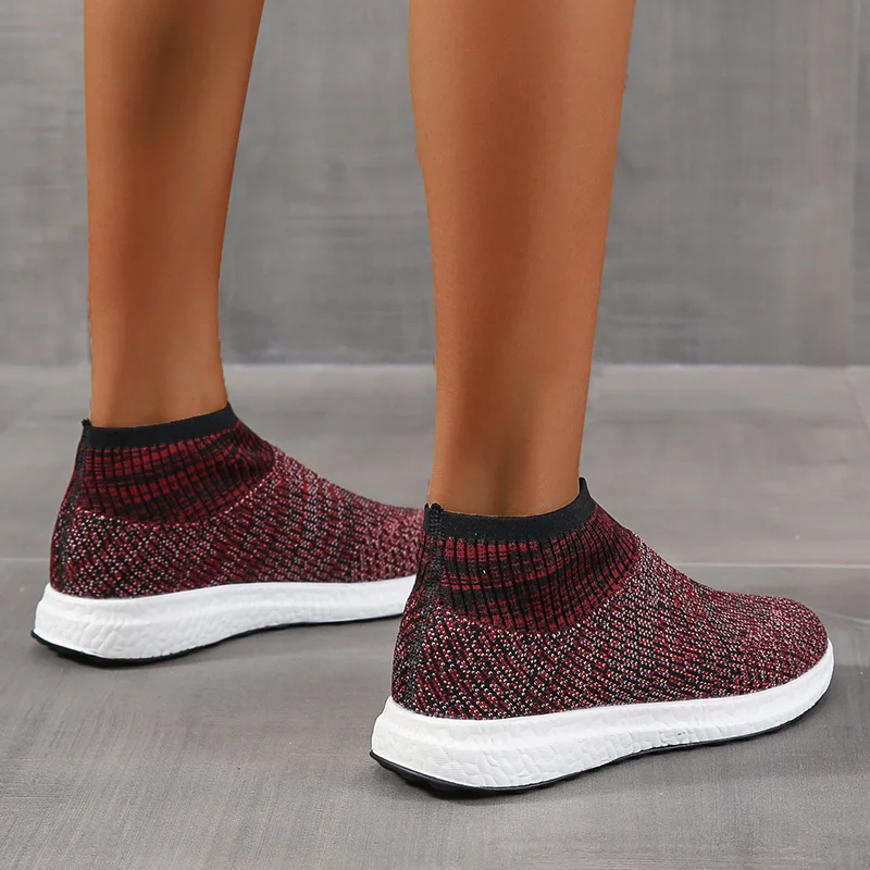 

2021 Women's Loafers High Flat Shoes Autumn Round Ballerine Femme Tenis Feminino Casual Black Ladies Weaving Zapatos De Mujer