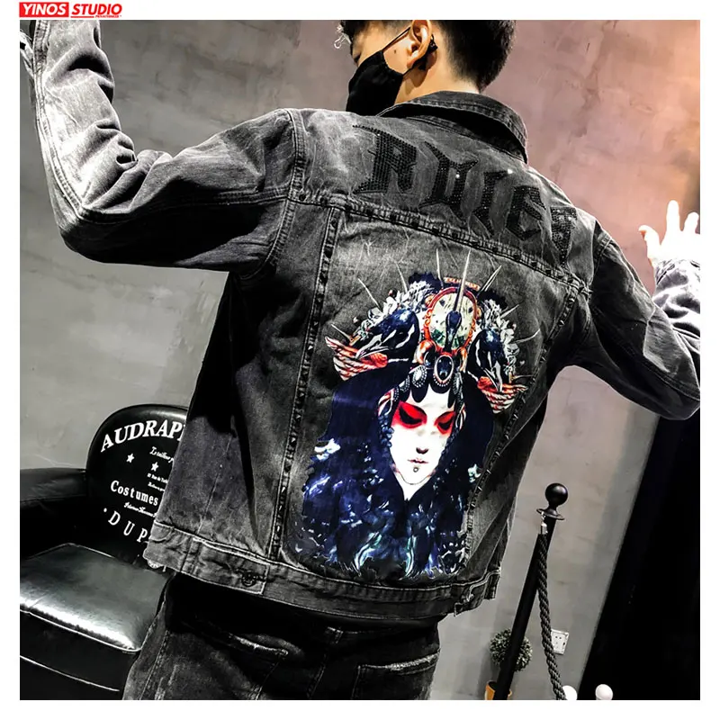 Прямая поставка осенние мужские пальто с карманами уличная джинсовая тонкая