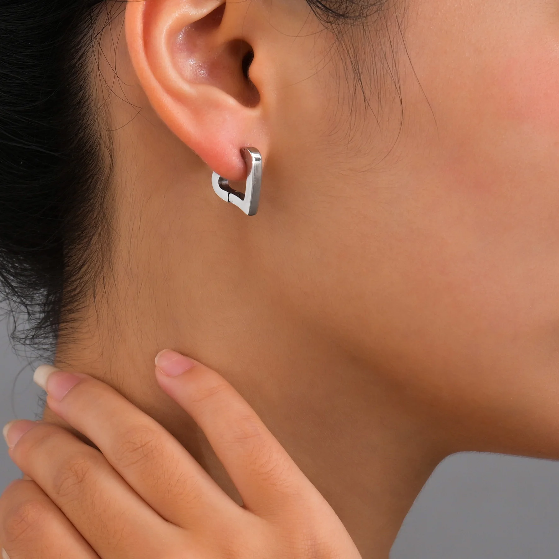 Серьги-гвоздики из титановой стали для мужчин и женщин уличные геометрические