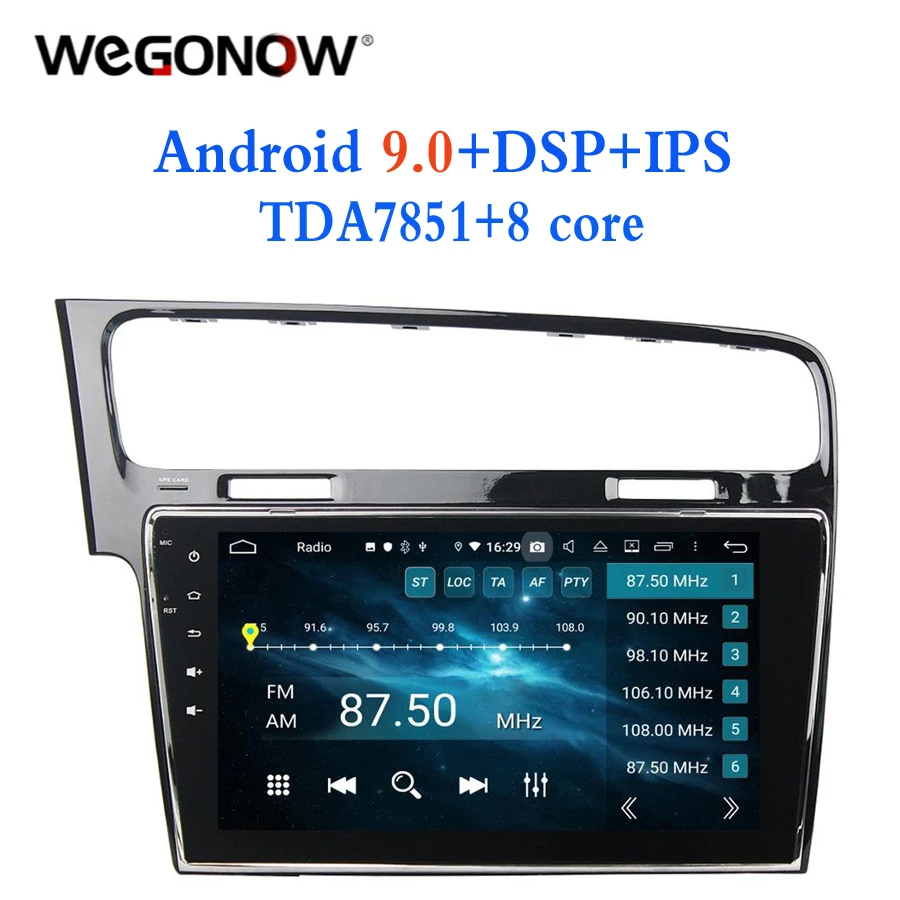 HD TDA7851 Android 9 0 для VW Golf 7 2013 2014 2015 4 Гб ОЗУ 8 ядерный автомобильный dvd-плеер gps ГЛОНАСС
