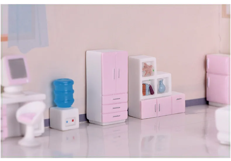Modern home Mini furniture TV machine bookcase audio dressing table kettle computer resin small ornaments | Дом и сад