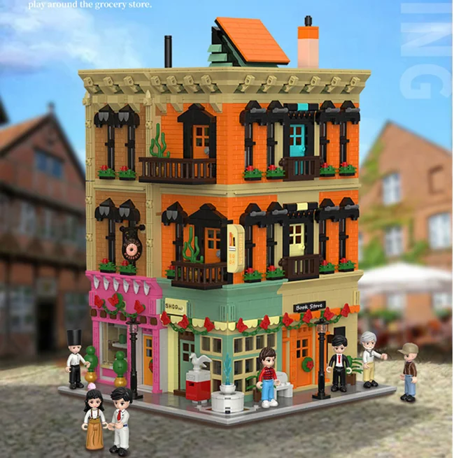 XINGBAO 01009 Европа город продуктовый магазин модель строительные блоки кирпичи