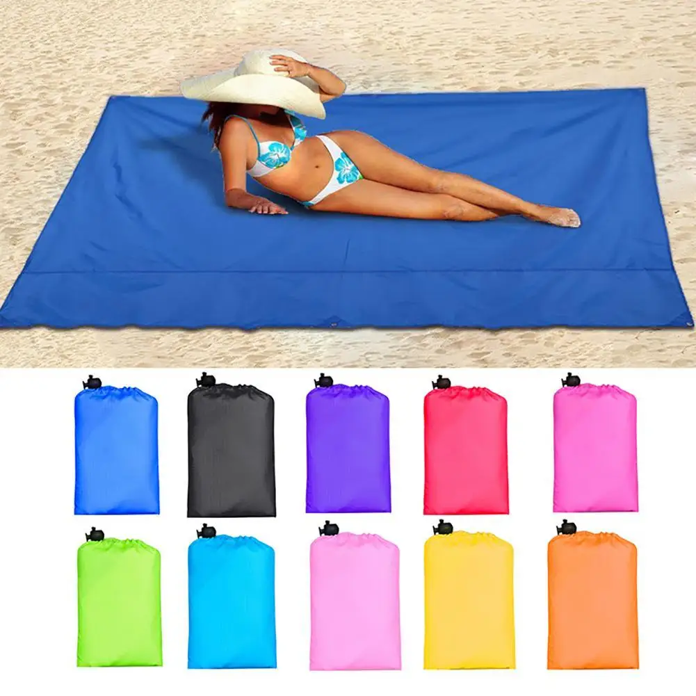 

Waterproof Pocket Beach Blanket Folding Camping Mat Portable Outdoor Camping Picnic Mat Beach Blanket Ground Mattress