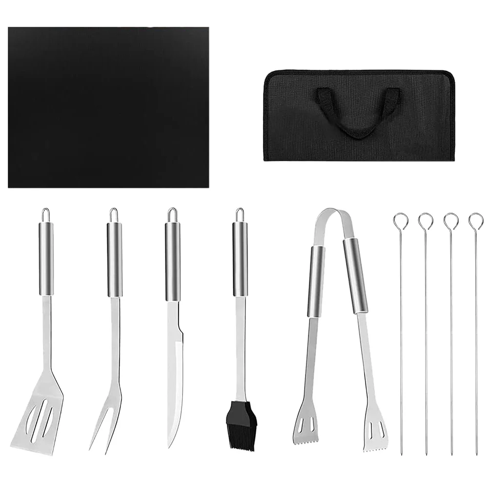 

11 шт., набор инструментов для барбекю из нержавеющей стали