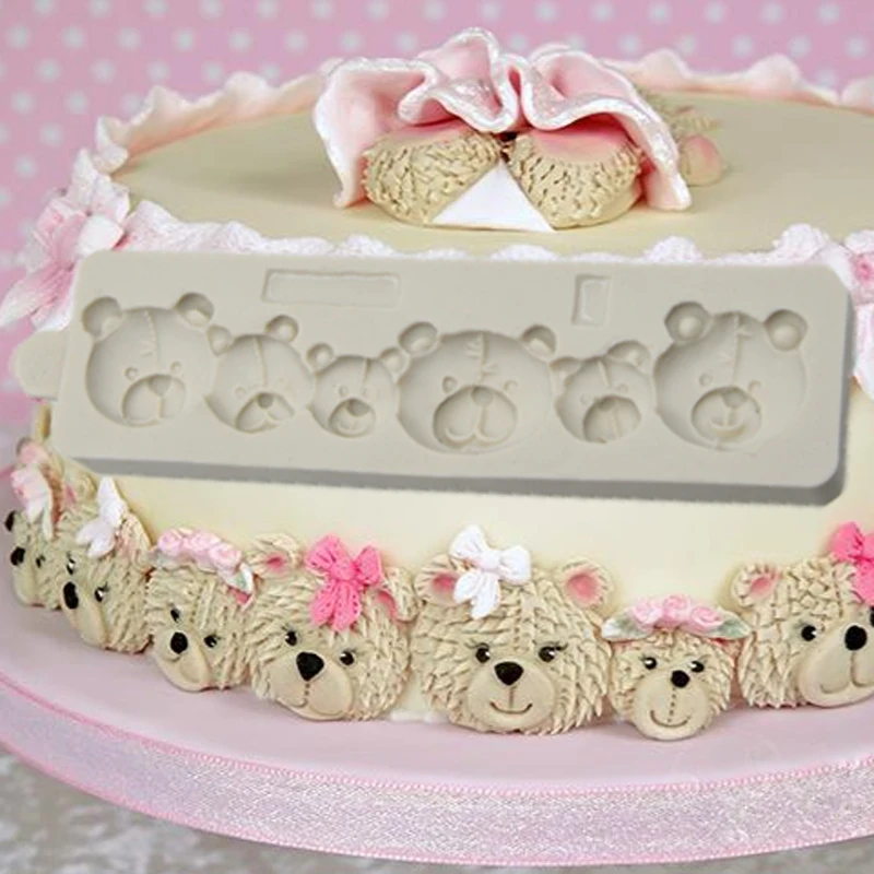 Формочки для Тедди инструменты украшения тортов из мастики силиконовые формочки