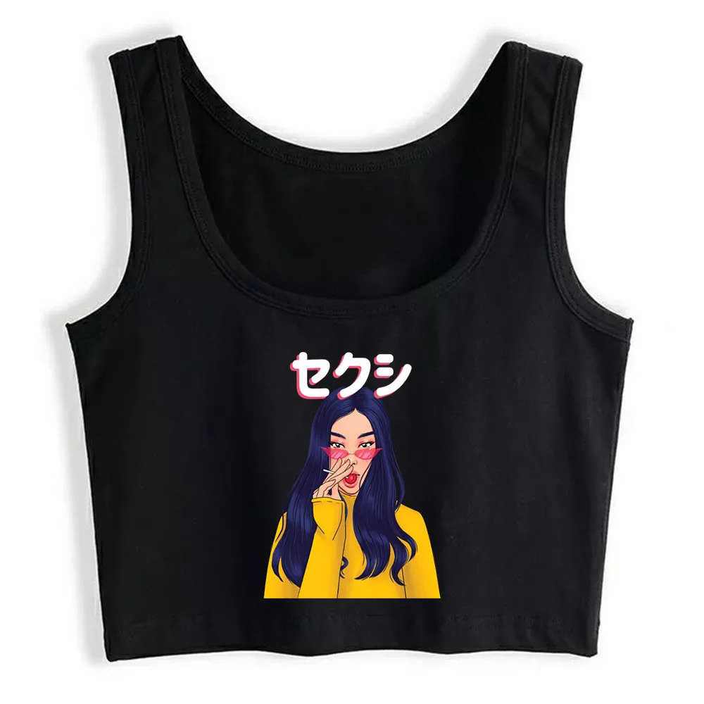 

Crop Top Women Anime Aesthetics E Girls 90s Style Cool Gift Harajuku Tank Top Women Funny Women Clothes