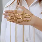 Ожерелье с именем на заказ для женщин и девушек, золотые ожерелья, персонализированные ожерелья из нержавеющей стали, ожерелья с изящным именем для женщин, ювелирные изделия в подарок