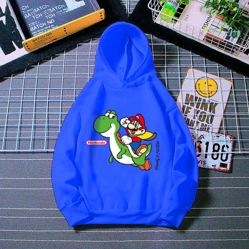 

Super Mario Happy Hoodies Kids Hoody Children Sweatshirts Boys Pullovers Cartoon GamesGirls Hoodie Baby Stylish Simplicity Coat