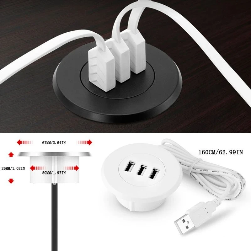 5 см отверстие для крепления на столе 3 порта USB 2 0 концентратор ноутбука ПК