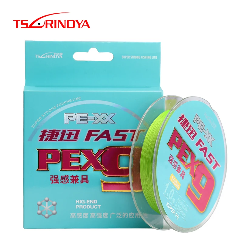 

TSURINOYA Super Strong PE Line 150m 9 Strands Braided Fishing Line 20-65LB Multifilament Carp Fishing Wire Tresse Peche Pesca